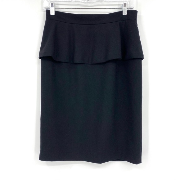 Vince Camuto Black Peplum Pencil Dress Skirt  4 - Picture 2 of 8